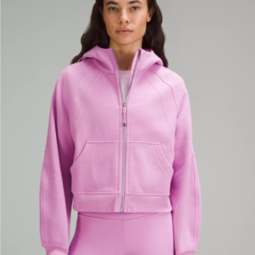 Lululemon Scuba Oversized Full Zip Hoodie Dalia Mauve + Wunder Train Tank